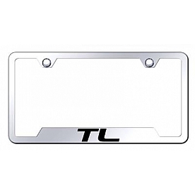 Automotive Gold License Plate Frame - Silver Stainless Steel - GFTLEC