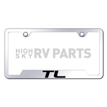 Automotive Gold License Plate Frame - Silver Stainless Steel - GFTLEC