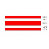 Trimbrite Pinstripe Tape - Triple Stripe Vinyl Red - T0502