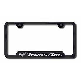 Automotive Gold License Plate Frame - Black Stainless Steel - GFTRAEB