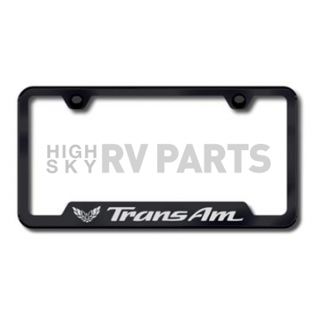 Automotive Gold License Plate Frame - Black Stainless Steel - GFTRAEB