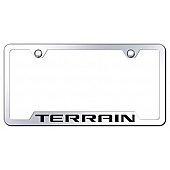 Automotive Gold License Plate Frame - Silver Stainless Steel - GFTRNEC