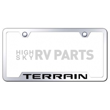 Automotive Gold License Plate Frame - Silver Stainless Steel - GFTRNEC