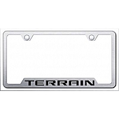 Automotive Gold License Plate Frame - Silver Stainless Steel - GFTRNES