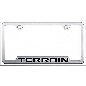 Automotive Gold License Plate Frame - Silver Stainless Steel - GFTRNES