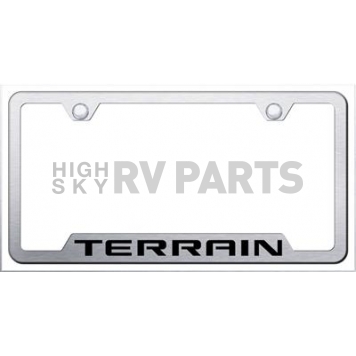 Automotive Gold License Plate Frame - Silver Stainless Steel - GFTRNES