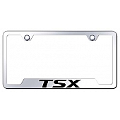 Automotive Gold License Plate Frame - Silver Stainless Steel - GFTSXEC