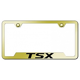 Automotive Gold License Plate Frame - Gold Stainless Steel - GFTSXEG