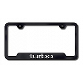 Automotive Gold License Plate Frame - Black Stainless Steel - GFTUREB