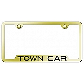 Automotive Gold License Plate Frame - Gold Stainless Steel - GFTWNEG