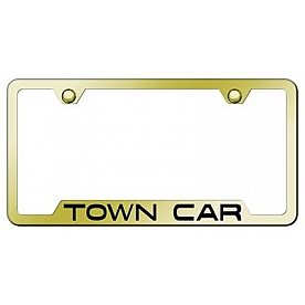 Automotive Gold License Plate Frame - Gold Stainless Steel - GFTWNEG