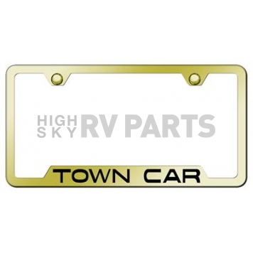Automotive Gold License Plate Frame - Gold Stainless Steel - GFTWNEG
