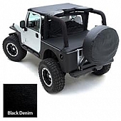 Smittybilt Soft Top - Black Denim Standard Top OEM Style Fabric - 92815