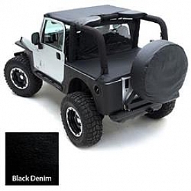 Smittybilt Soft Top - Black Denim Standard Top OEM Style Fabric - 92815