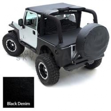 Smittybilt Soft Top - Black Denim Standard Top OEM Style Fabric - 92815