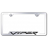 Automotive Gold License Plate Frame - Silver Stainless Steel - GFVIPEC