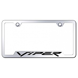 Automotive Gold License Plate Frame - Silver Stainless Steel - GFVIPEC
