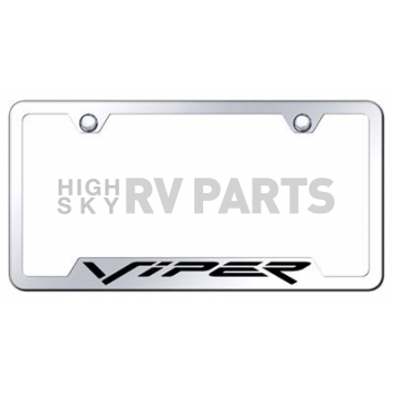 Automotive Gold License Plate Frame - Silver Stainless Steel - GFVIPEC