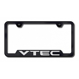 Automotive Gold License Plate Frame - Black Stainless Steel - GFVTEEB