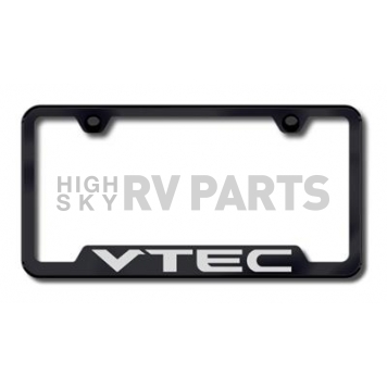 Automotive Gold License Plate Frame - Black Stainless Steel - GFVTEEB