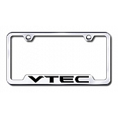 Automotive Gold License Plate Frame - Silver Stainless Steel - GFVTEEC