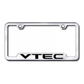 Automotive Gold License Plate Frame - Silver Stainless Steel - GFVTEEC