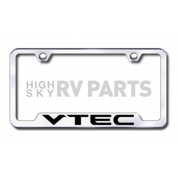 Automotive Gold License Plate Frame - Silver Stainless Steel - GFVTEEC