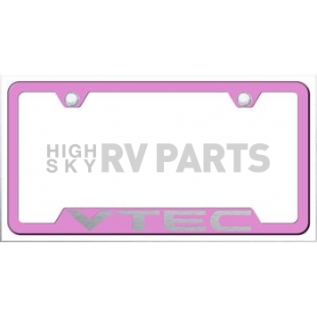 Automotive Gold License Plate Frame - Pink Stainless Steel - GFVTEEP
