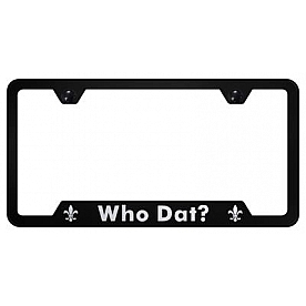 Automotive Gold License Plate Frame - Black Stainless Steel - GFWHODATEB