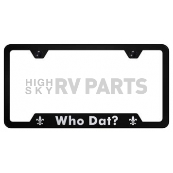 Automotive Gold License Plate Frame - Black Stainless Steel - GFWHODATEB