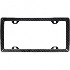 Pilot Automotive License Plate Frame - Black/ Silver Zinc - WL264CF