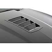 DJ Grilles Hood Vent - Aluminum Black Rectangular Gloss - DJ115010