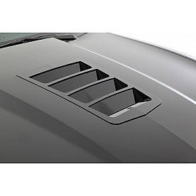 DJ Grilles Hood Vent - Aluminum Black Rectangular Gloss - DJ115010