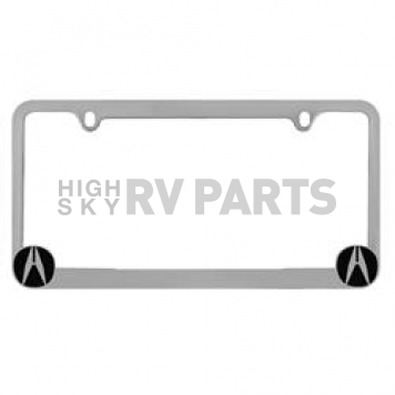 Pilot Automotive License Plate Frame - Silver Die Cast Zinc - WL061C