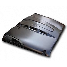 DV8 Offroad Hood Vent - Black Rectangular Primered Single - AHDMB0702