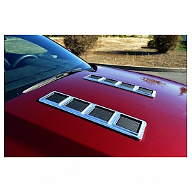 All Sales Hood Vent - Square Polished Black Set Of 2 - 9310PK