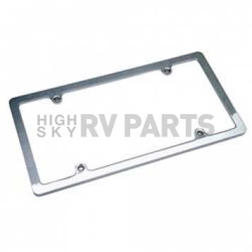 Trans Dapt License Plate Frame - Silver Chrome Plated Steel - 6966