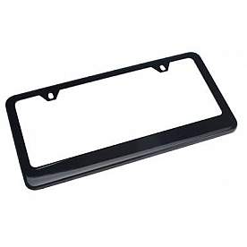 Trans Dapt License Plate Frame - Black Powder Coated Steel - 9798