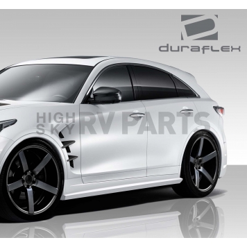 Extreme Dimensions Side Skirt - Primered Fiberglass Reinforced Plastic Black Set of 2 - 108987-4