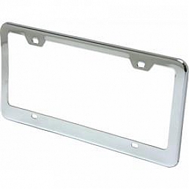 Vintage Parts License Plate Frame - Silver Chrome Plated Plastic - 9212
