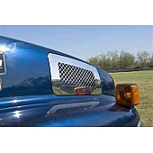 T-Rex Truck Products Hood Vent - Silver Rectangular Stainless Steel Set Of 2 - 54084