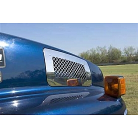 T-Rex Truck Products Hood Vent - Silver Rectangular Stainless Steel Set Of 2 - 54084