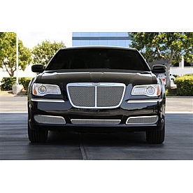 T-Rex Truck Products Grille Insert - Mesh Trapezoid Polished Stainless Steel - 54434