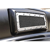 T-Rex Truck Products Hood Vent - Silver Rectangular Stainless Steel Single - 6710840