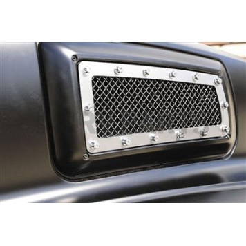 T-Rex Truck Products Hood Vent - Silver Rectangular Stainless Steel Single - 6710840