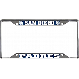 Fan Mat License Plate Frame - MLB San Diego Padres Logo Metal - 26696