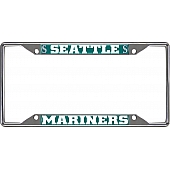Fan Mat License Plate Frame - MLB Seattle Mariners Logo Metal - 26713