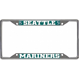 Fan Mat License Plate Frame - MLB Seattle Mariners Logo Metal - 26713
