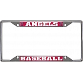 Fan Mat License Plate Frame - MLB Los Angeles Angels Logo Metal - 26610