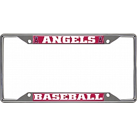 Fan Mat License Plate Frame - MLB Los Angeles Angels Logo Metal - 26610